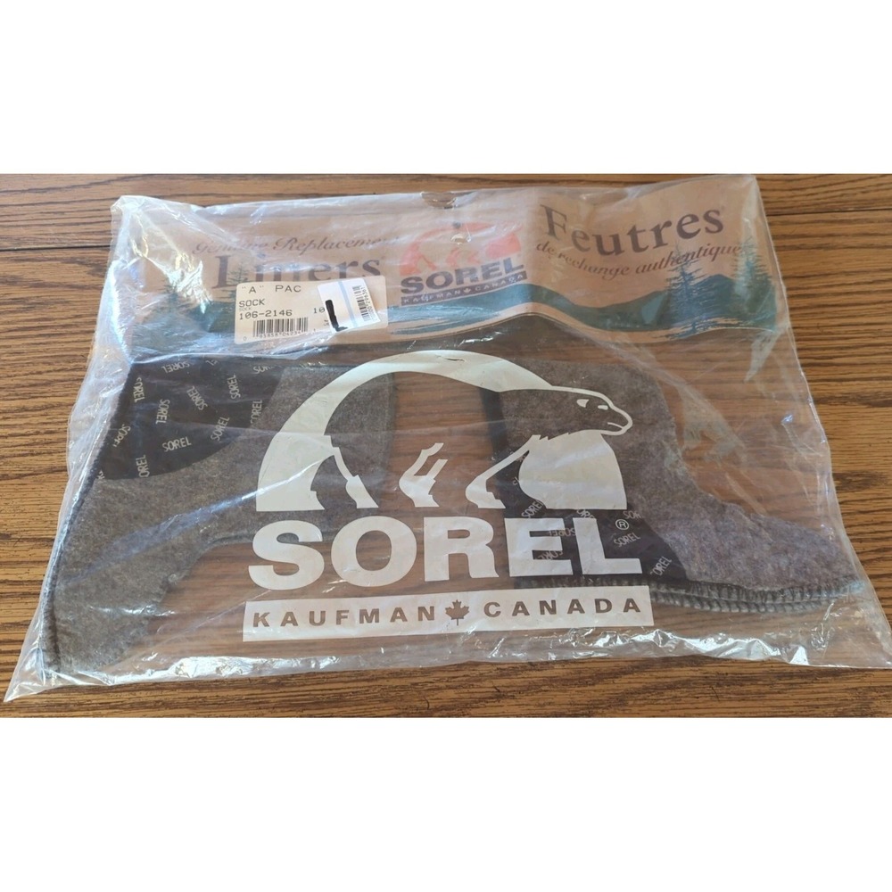 Vintage Sorel Kaufman‎ Canada Genuine Boot Wool Replacement Liner Sock Junior 10